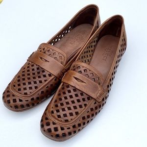 Sesto Meucci Leather Penny Loafer • Camel Color • Preloved •9.5N